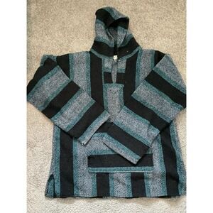 Mexican Baja hoodie Senior's Q Inc Size XXL Vintage Surfer Pullover